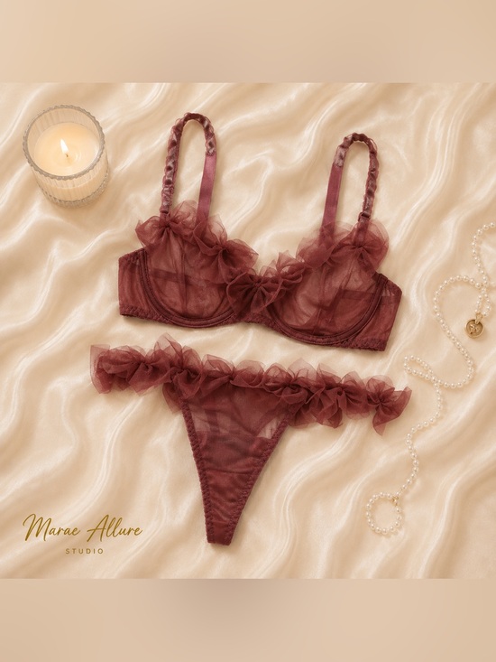 boutique Other - Brownish Maroon Elegant Lingerie Set